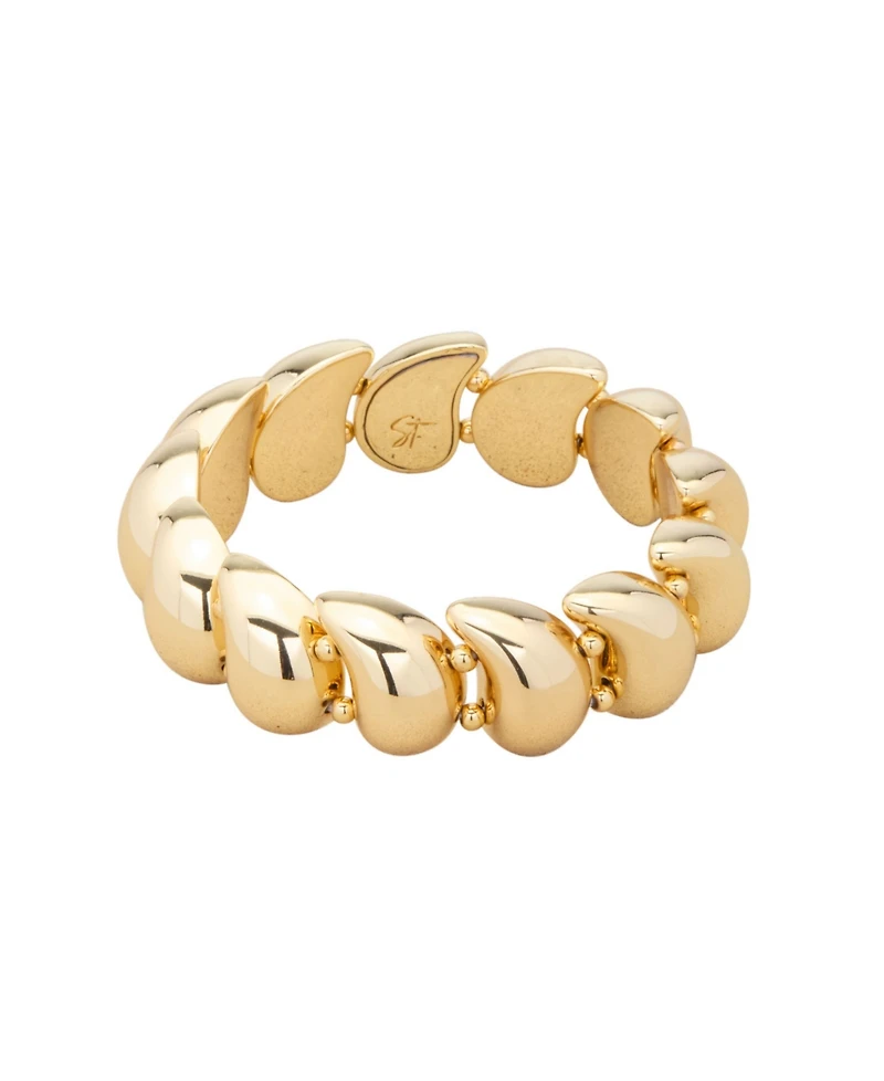 St. Moran Gold Statement Stretch Zaha Bracelet