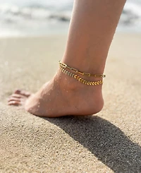 St. Moran Tarnish-Resistant Gold Alina Fishtail Chain Anklet
