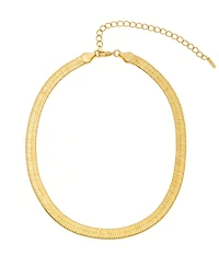 St. Moran Gold 7mm Herringbone Amelia Chain Necklace