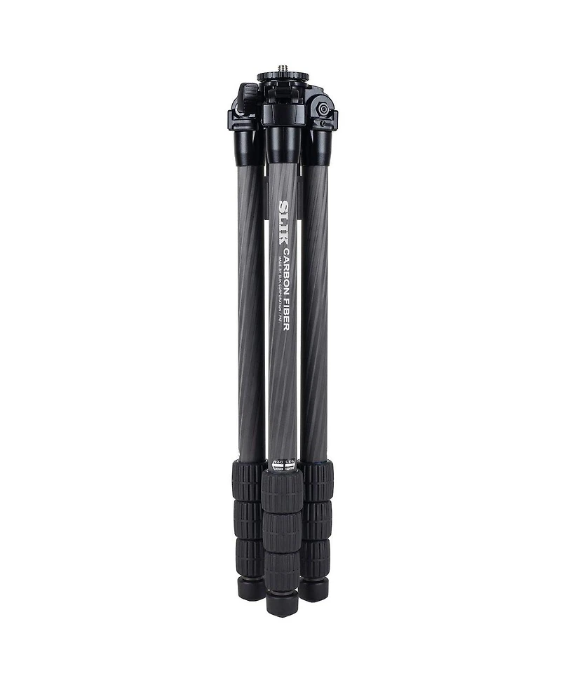 Slik Pro Cf-734 4-Section Carbon Fiber Tripod,64.9" Max Height