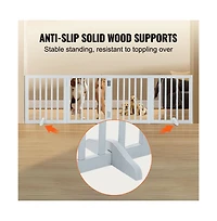 Ruie Freestanding 4 Panel Foldable Pet Gate 24 in Tall x 80 in Wide