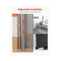 Ruie Streamlined Retractable Pet Gate 34 in Tall Extends to 55 in Wide
