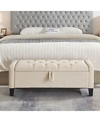 Flynama Linen Storage Ottoman Bench
