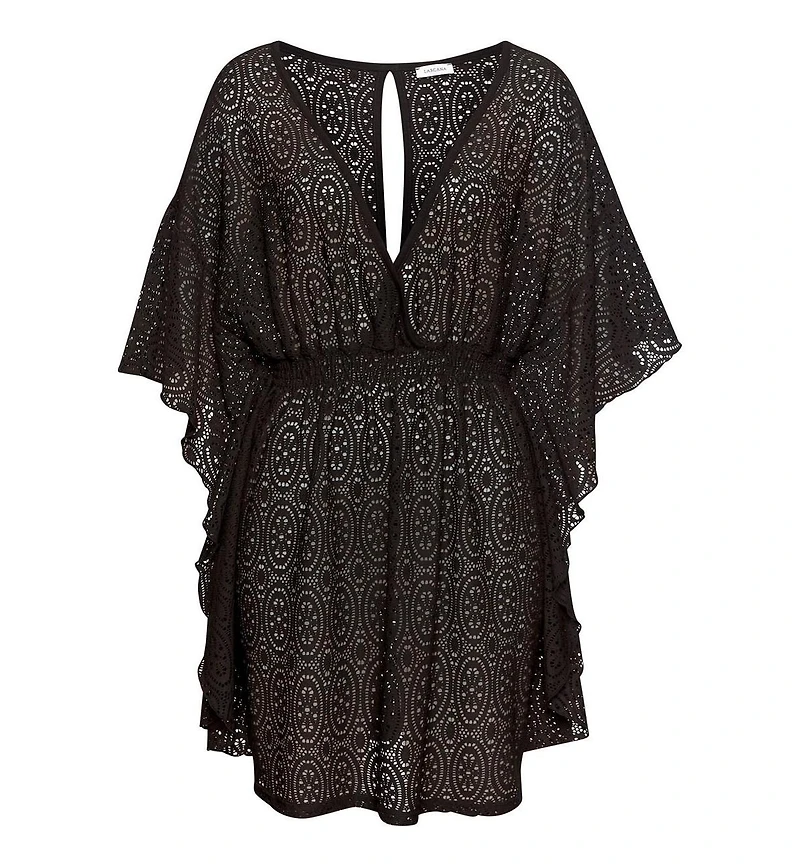 Lascana Women's Flowy Lace Cover up Beach Dress
