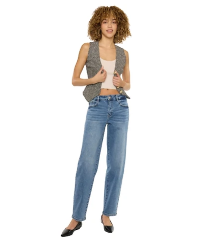 KanCan Women's Grace High Rise Slim Barrel Jeans