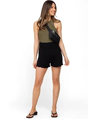 Pinkblush Women's Smocked Maternity Lounge Shorts