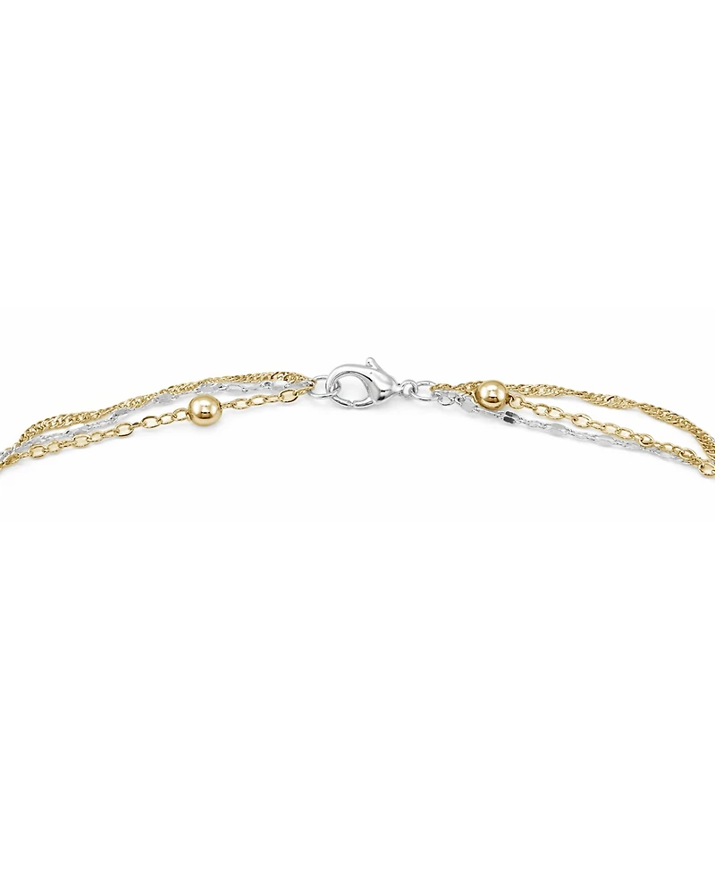 And Now This Silver Plated Multi-Chain 18" Layered Statement Necklace