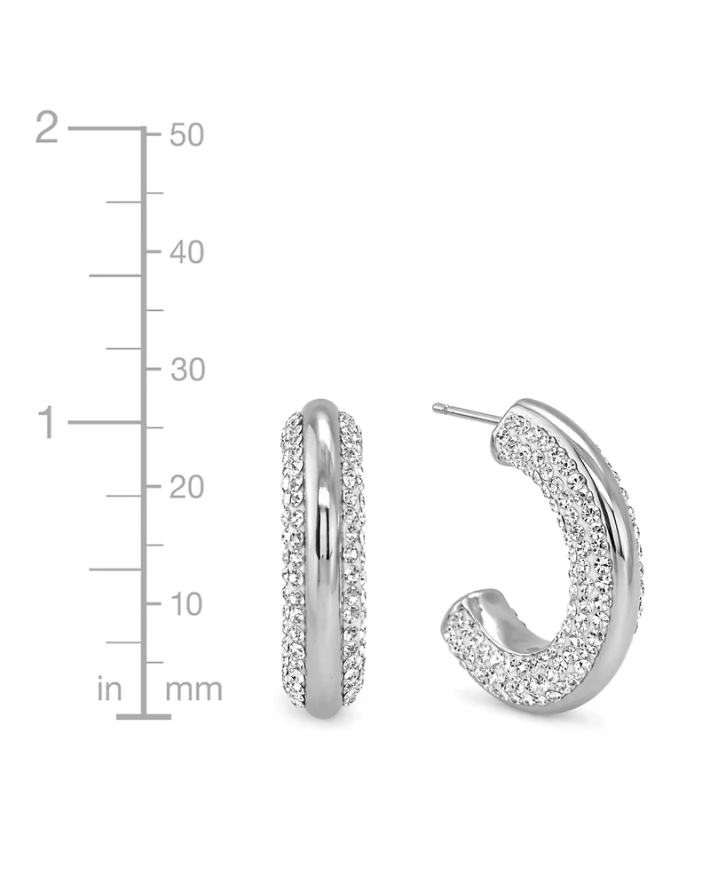 And Now This Crystal Stones Hoop Earrings
