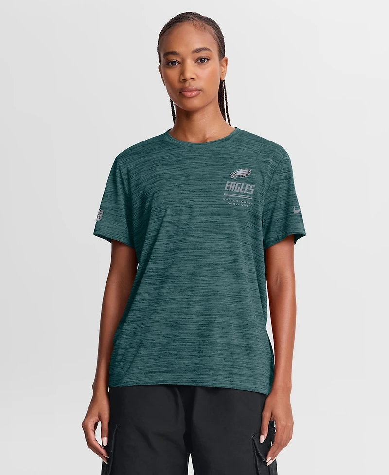 Nike Women's Midnight Green Philadelphia Eagles Sideline Velocity Dri-fit T-Shirt