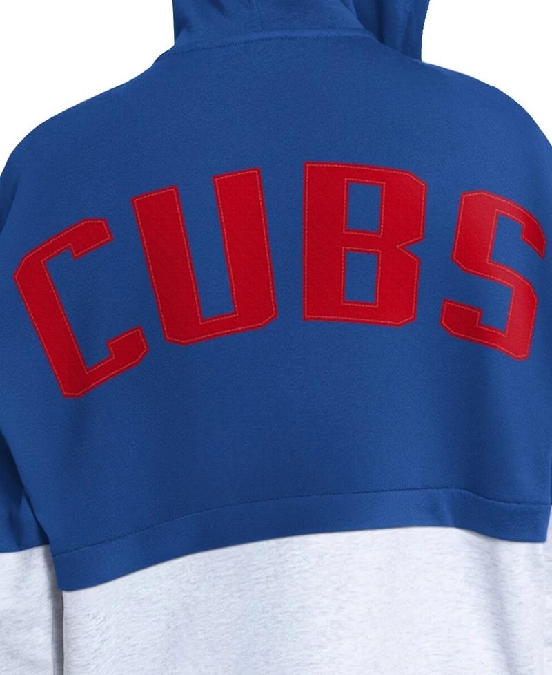 Starter Women's Royal/Heather Gray Chicago Cubs Wishbone Full-Zip Hoodie