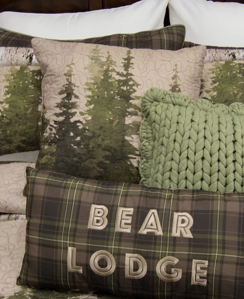 Donna Sharp Bear Panels Tree Decorative Pillow, 18" x 18"