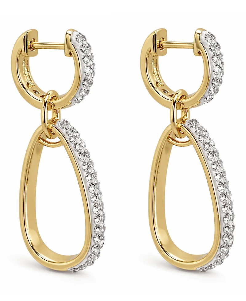 And Now This Crystal Drop Hinged Hoop Earrings