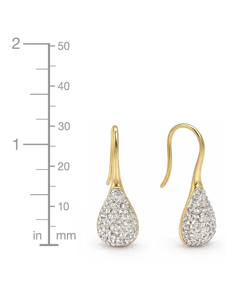 And Now This Crystal Paved Drop Wire Hook Earrings