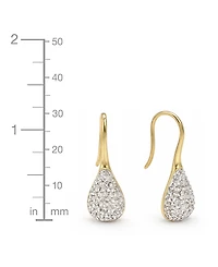And Now This Crystal Paved Drop Wire Hook Earrings