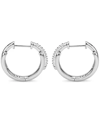 And Now This Crystal Bypass Hinged Hoop Earrings