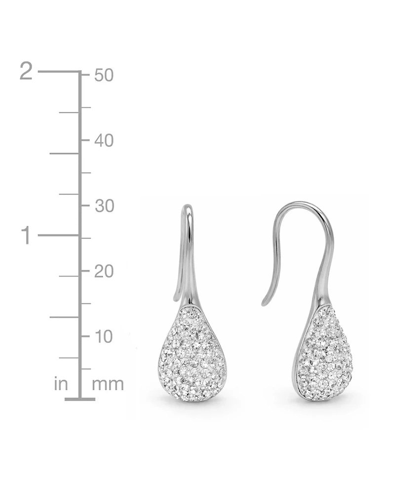 And Now This Crystal Paved Drop Wire Hook Earrings