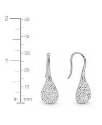 And Now This Crystal Paved Drop Wire Hook Earrings