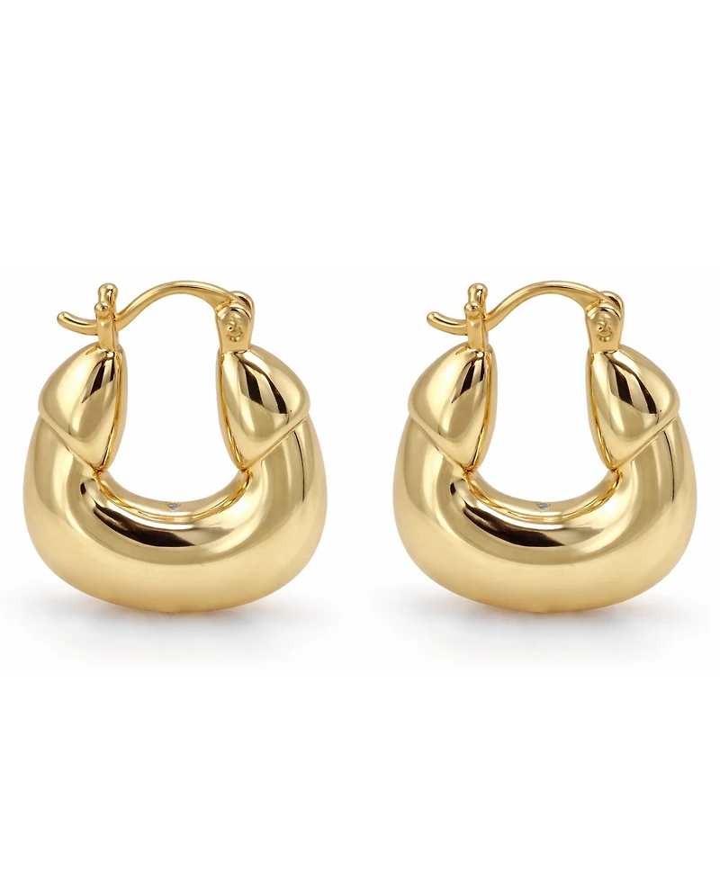 And Now This Puff Click Top Hoop Earrings