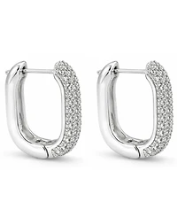 And Now This Cubic Zirconia Hinged Hoop Earring