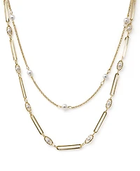 And Now This Simulated Cultivated Pearl Double Strand Necklace