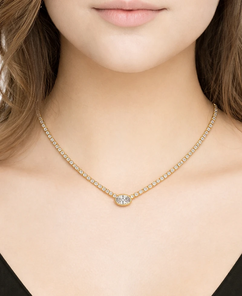 And Now This Cubic Zirconia Tennis Necklace