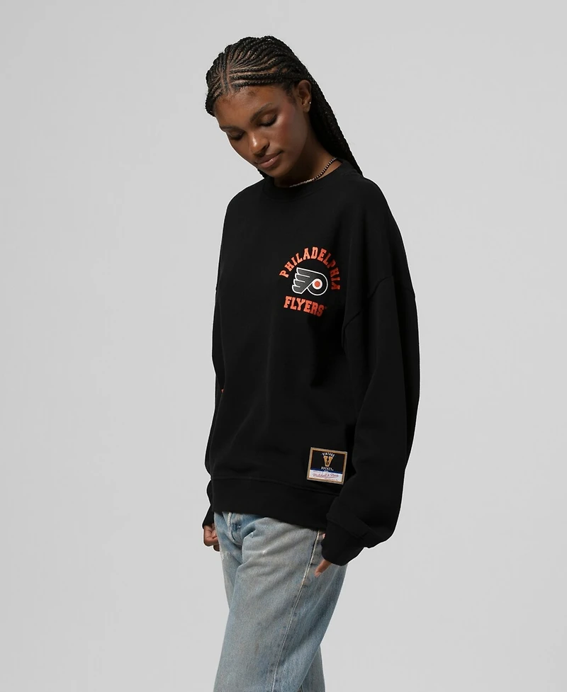 Mitchell & Ness Women's Black Philadelphia Flyers Vintage Crewneck Sweatshirt