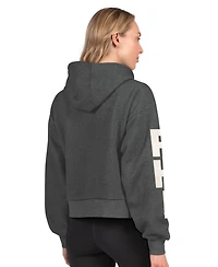 Starter Women's Heather Charcoal Philadelphia Flyers Star Player Cropped Fleece Hoodie