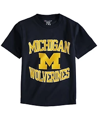 Champion Big Boys and Girls Navy Michigan Wolverines Circling Team Jersey T-Shirt