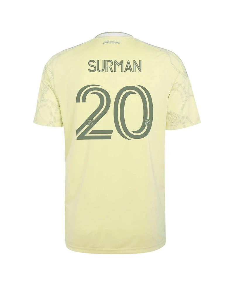 Adidas Men's Finn Surman Yellow Portland Timbers 2026 Civic Stadium Kit Replica Jersey