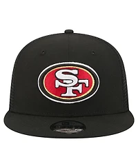 New Era Men's Black San Francisco 49ers Core Team 9FIFTY Trucker Snapback Hat