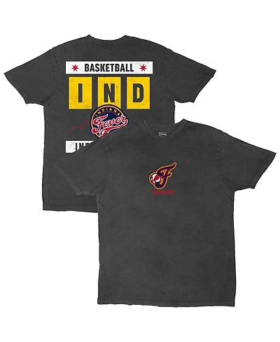 Stadium Essentials Men's and Women's Heather Black Indiana Fever Relaxed Fit Big Shot Vintage Wash T-Shirt