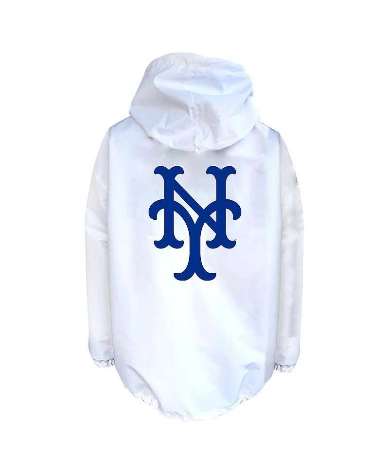 Mitchell & Ness Men's White New York Mets Big Tall Full-Snap Hooded Jacket