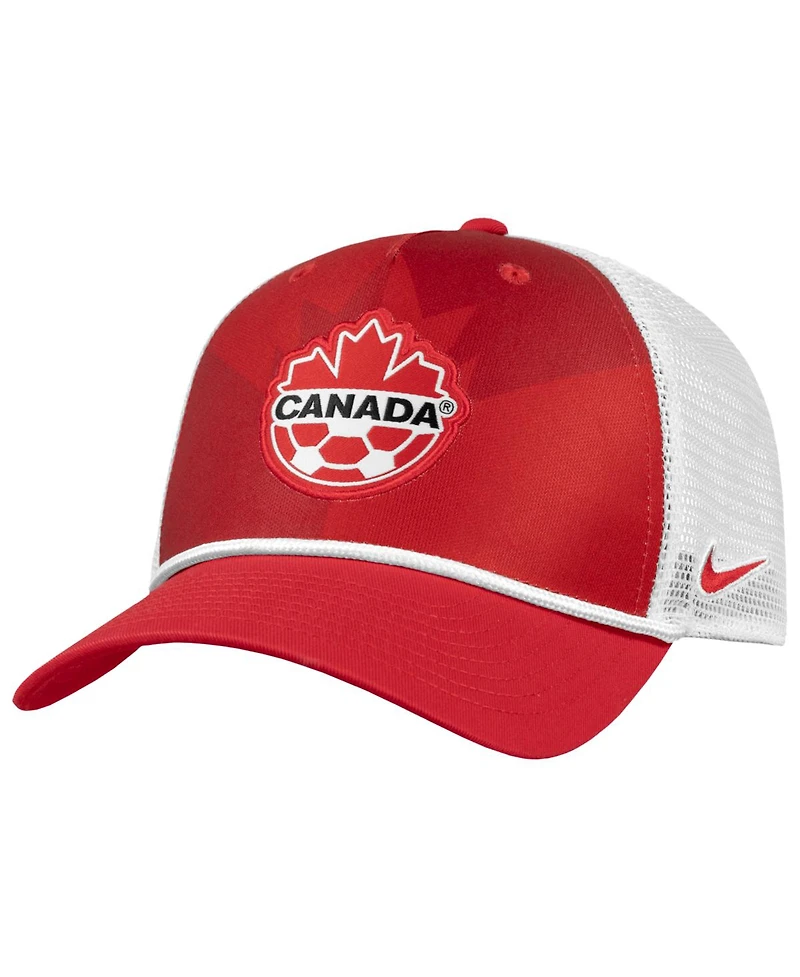 Nike Men's Red Canada Soccer Rise Rope Trucker A-Frame Adjustable Hat