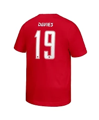 Nike Big Boys and Girls Alphonso Davies Red Canada Soccer Home Player Name & Number T-Shirt