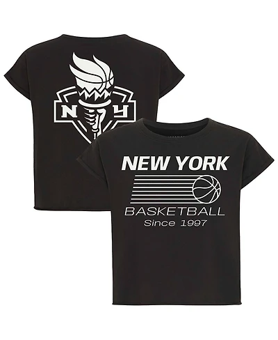 Sportiqe Women's Anthracite New York Liberty Athletic Club Collection Alana T-Shirt