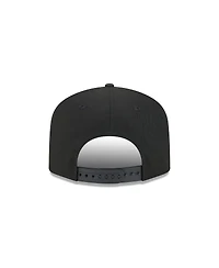 New Era Men's Black Anaheim Ducks Script A-Frame 9FIFTY Snapback Hat