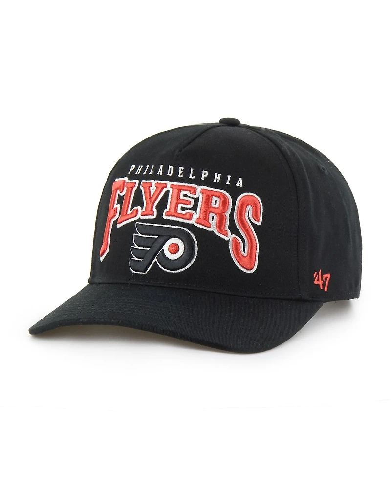 '47 Brand Men's Black Philadelphia Flyers Hard Hat Arch Hitch Adjustable Hat