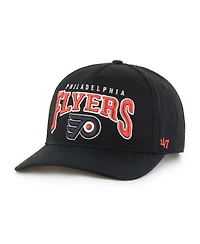 '47 Brand Men's Black Philadelphia Flyers Hard Hat Arch Hitch Adjustable Hat