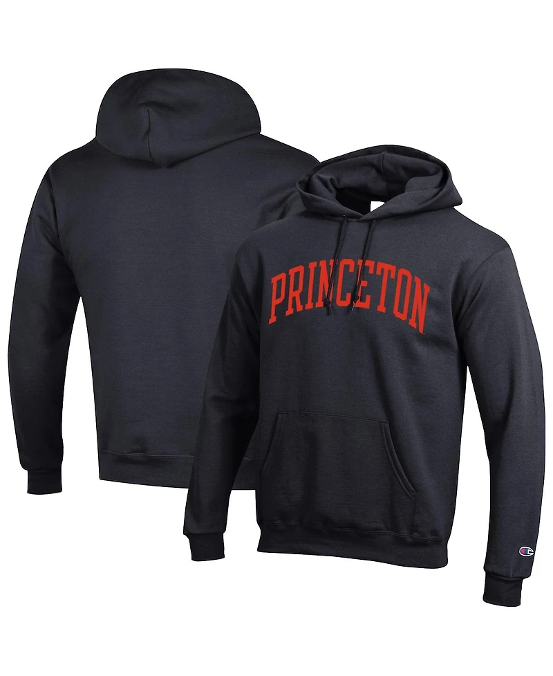 Champion Men's Black Princeton Tigers Basic Arch Fleece Pullover Hoodie