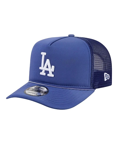 New Era Men's Royal Los Angeles Dodgers Worn A-Frame 9FIFTY Trucker Snapback Hat