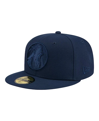 New Era Men's Navy Minnesota Timberwolves Tonal Color Pack 59FIFTY Fitted Hat