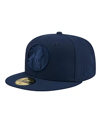 New Era Men's Navy Minnesota Timberwolves Tonal Color Pack 59FIFTY Fitted Hat