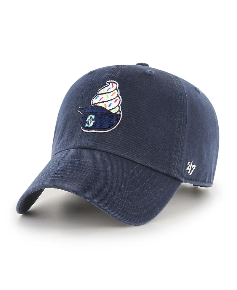 '47 Brand Men's Navy Seattle Mariners Ice Cream Helmet Clean Up Adjustable Hat