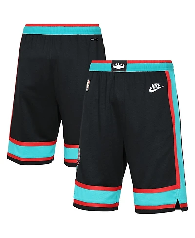 Nike Big Boys and Girls Black Memphis Grizzlies Hardwood Classics Dri-fit Swingman Shorts
