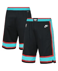 Nike Big Boys and Girls Black Memphis Grizzlies Hardwood Classics Dri-fit Swingman Shorts
