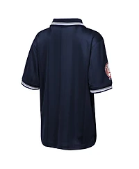 Outerstuff Big Boys and Girls Navy New York Yankees Y2 Tech Stadium Fashion Collar T-Shirt