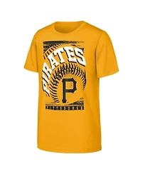 Outerstuff Big Boys and Girls Gold Pittsburgh Pirates Speed Pitch T-Shirt