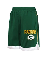 Outerstuff Big Boys and Girls Green Bay Packers All Star Mesh Shorts