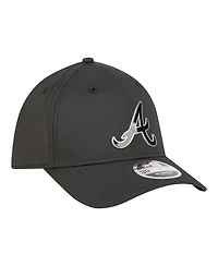 New Era Men's Black Atlanta Braves Metallic 39THIRTY M-Crown Flex Hat