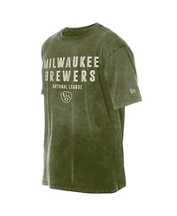 New Era Men's Olive Milwaukee Brewers 2026 Armed Forces Day T-Shirt